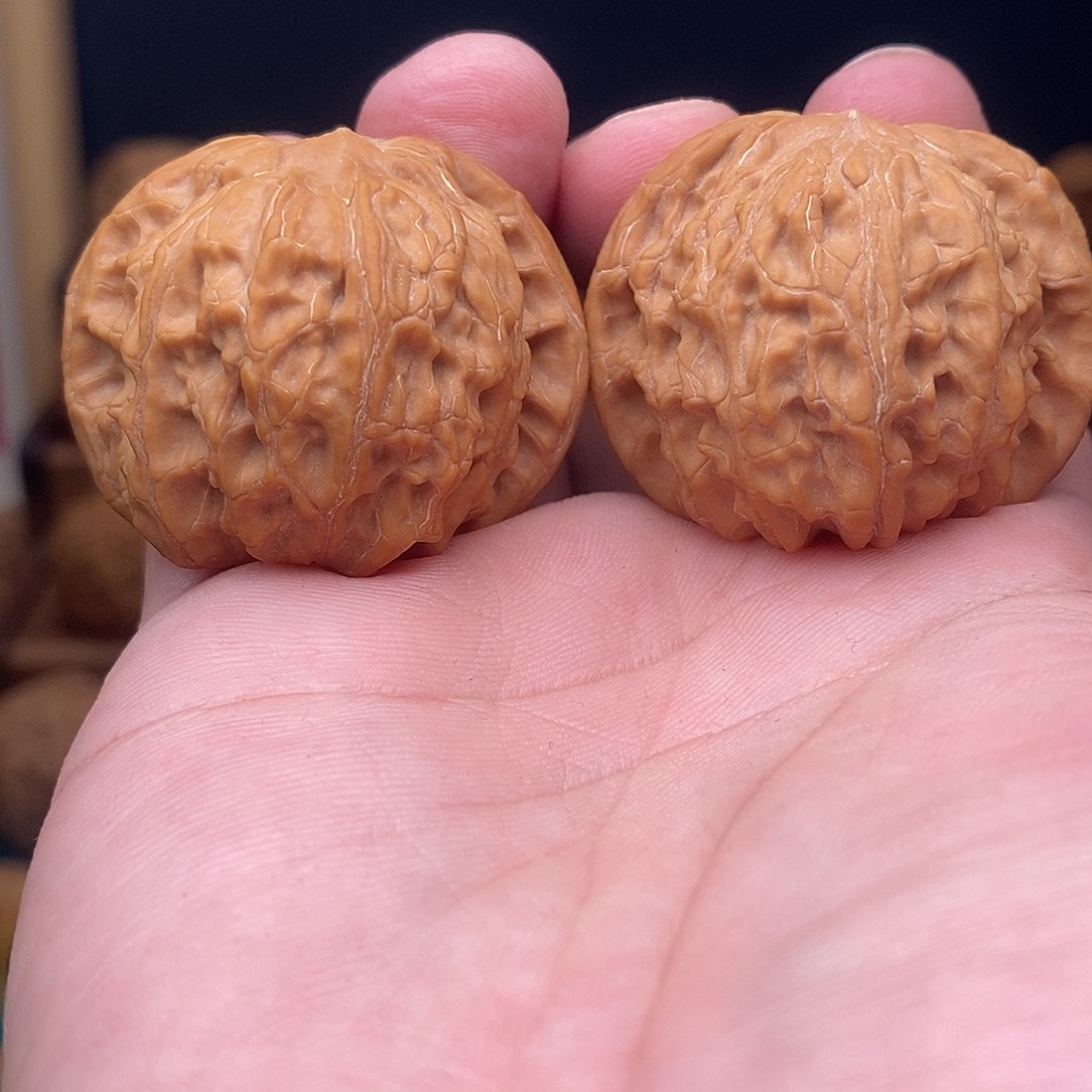 文玩核桃把件41磨盘