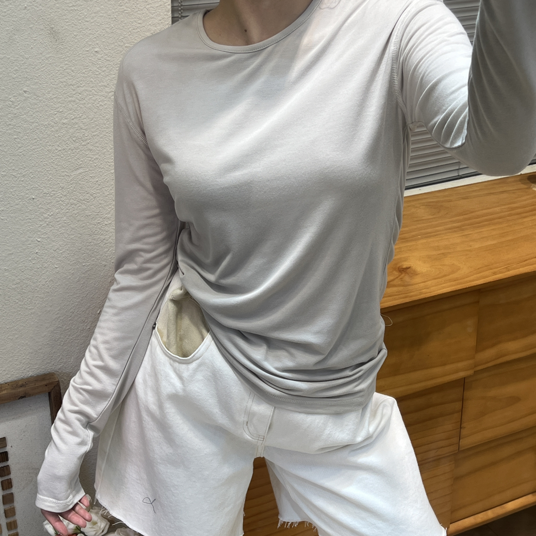 纯色老钱风时尚长袖ins显瘦宽松型轻薄显瘦百搭款