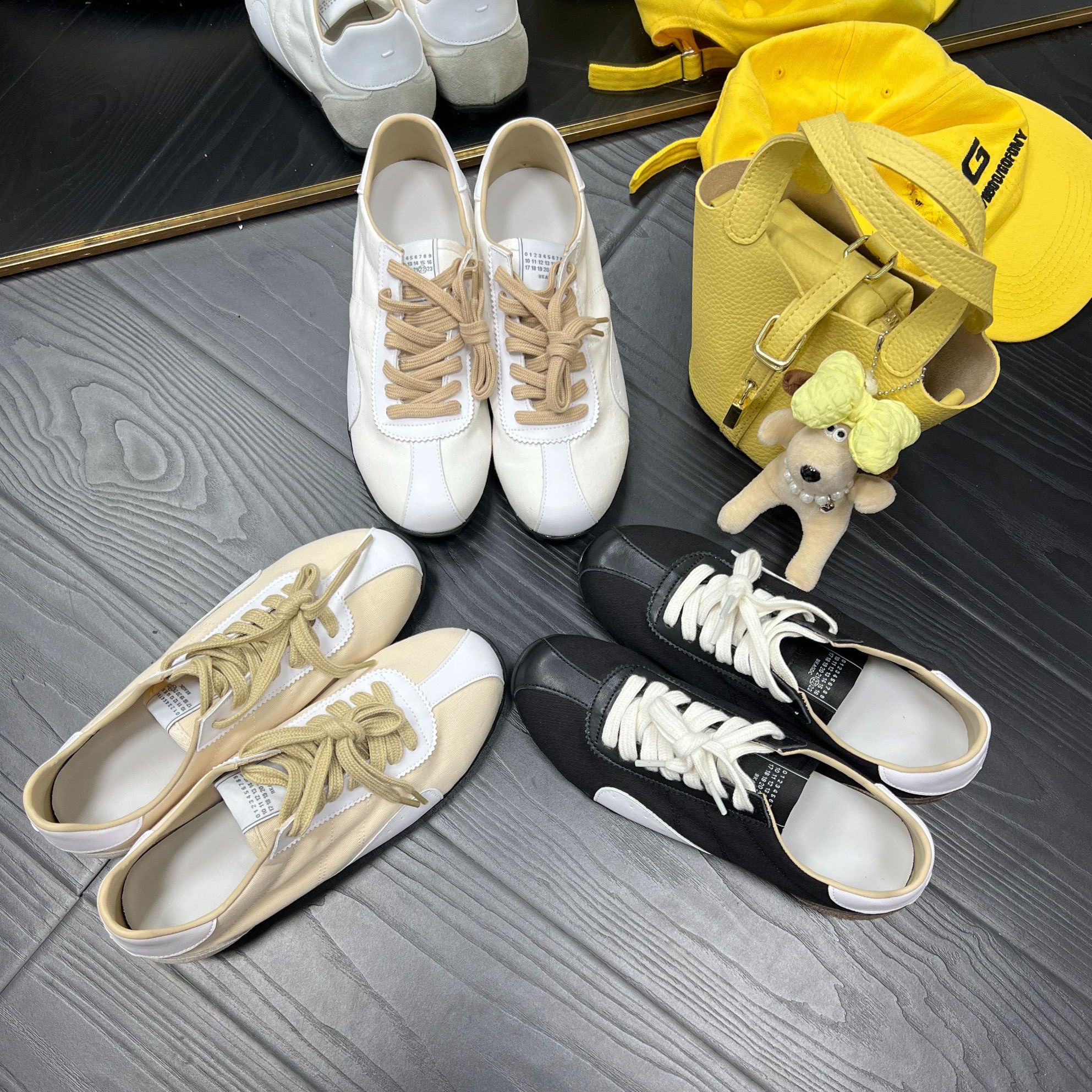 真皮~复古拼色德训鞋女款2025新款百搭软底运动休闲鞋小白鞋板鞋