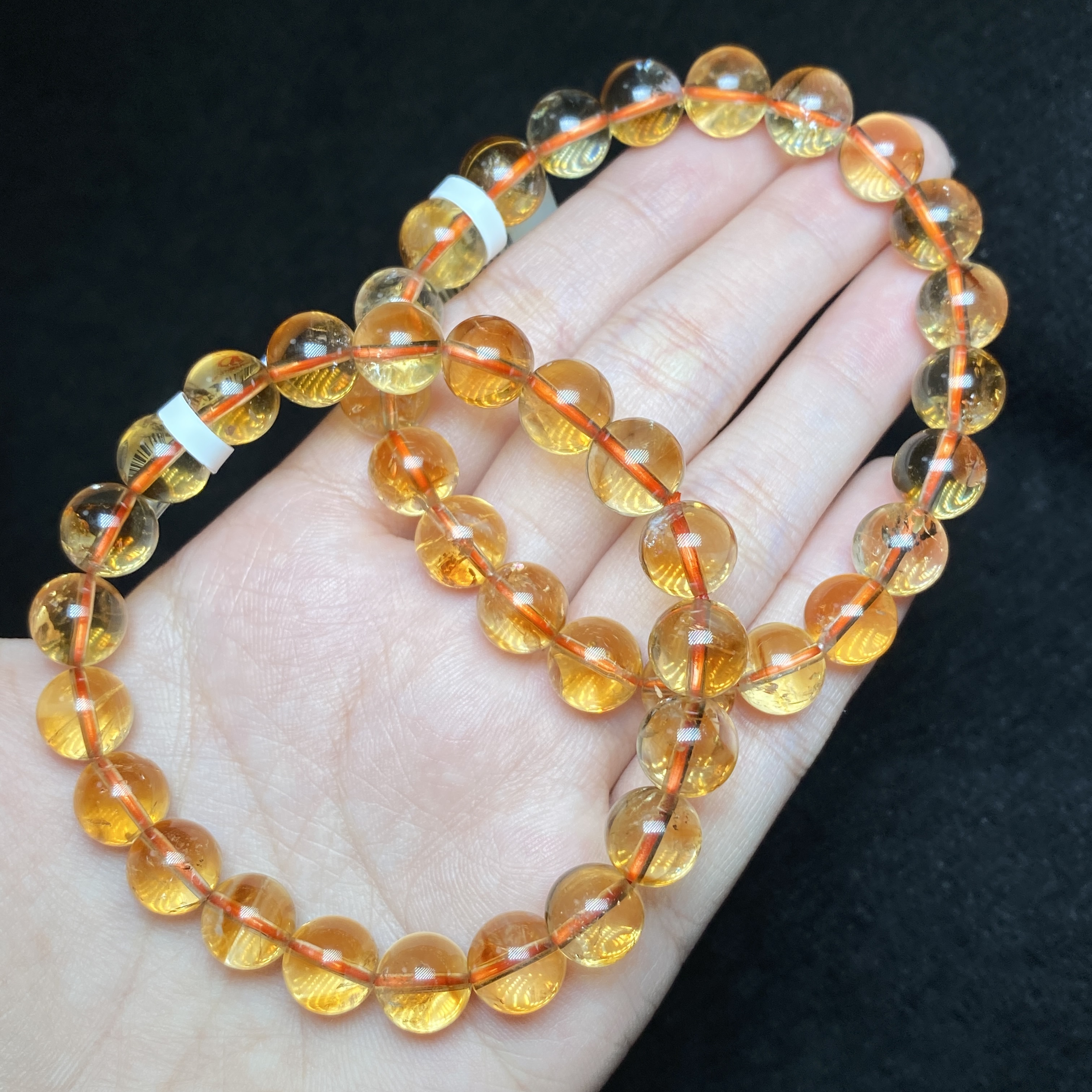 【小北好物】黄塔晶单圈圆珠手串约9mm+【多样性发一件】QL01X1591