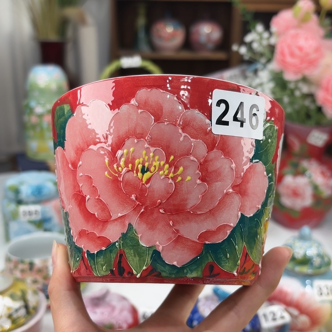 瓷片景德镇手绘高温釉下彩陶瓷茶具