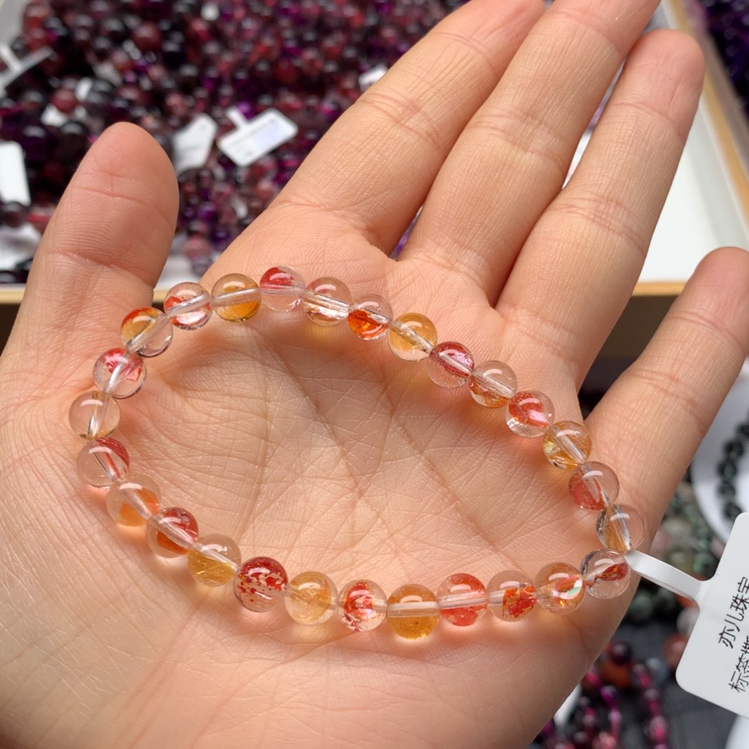 水晶手链未镶嵌锦鲤胶花X6.7