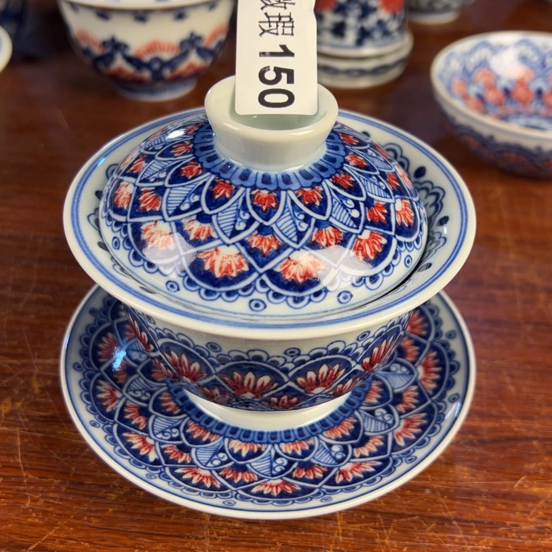 杯玫***铁青花釉里红原矿