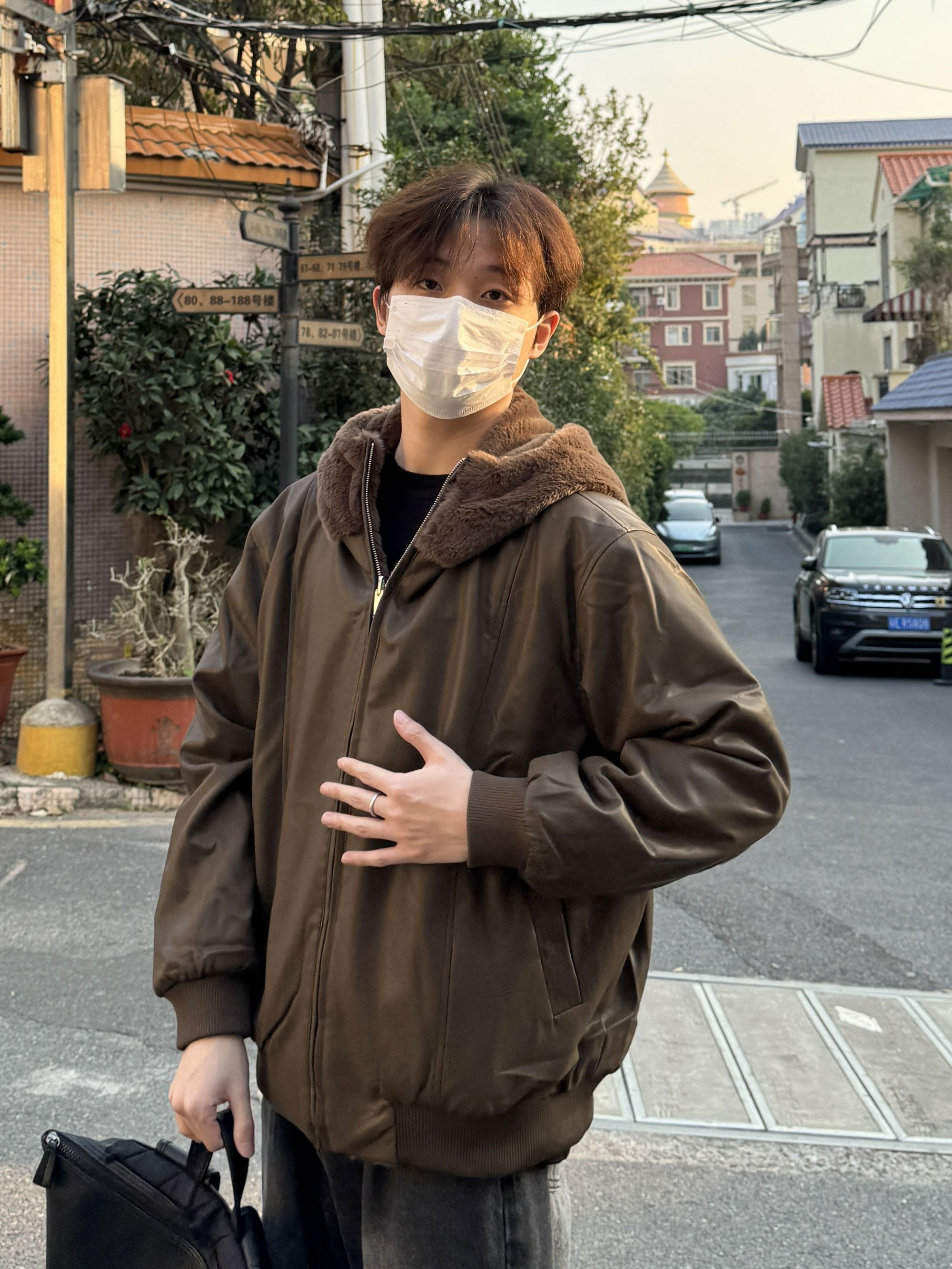 清仓！秋冬两面穿复古百搭加厚保暖连帽pu皮美拉德夹克棉服外套