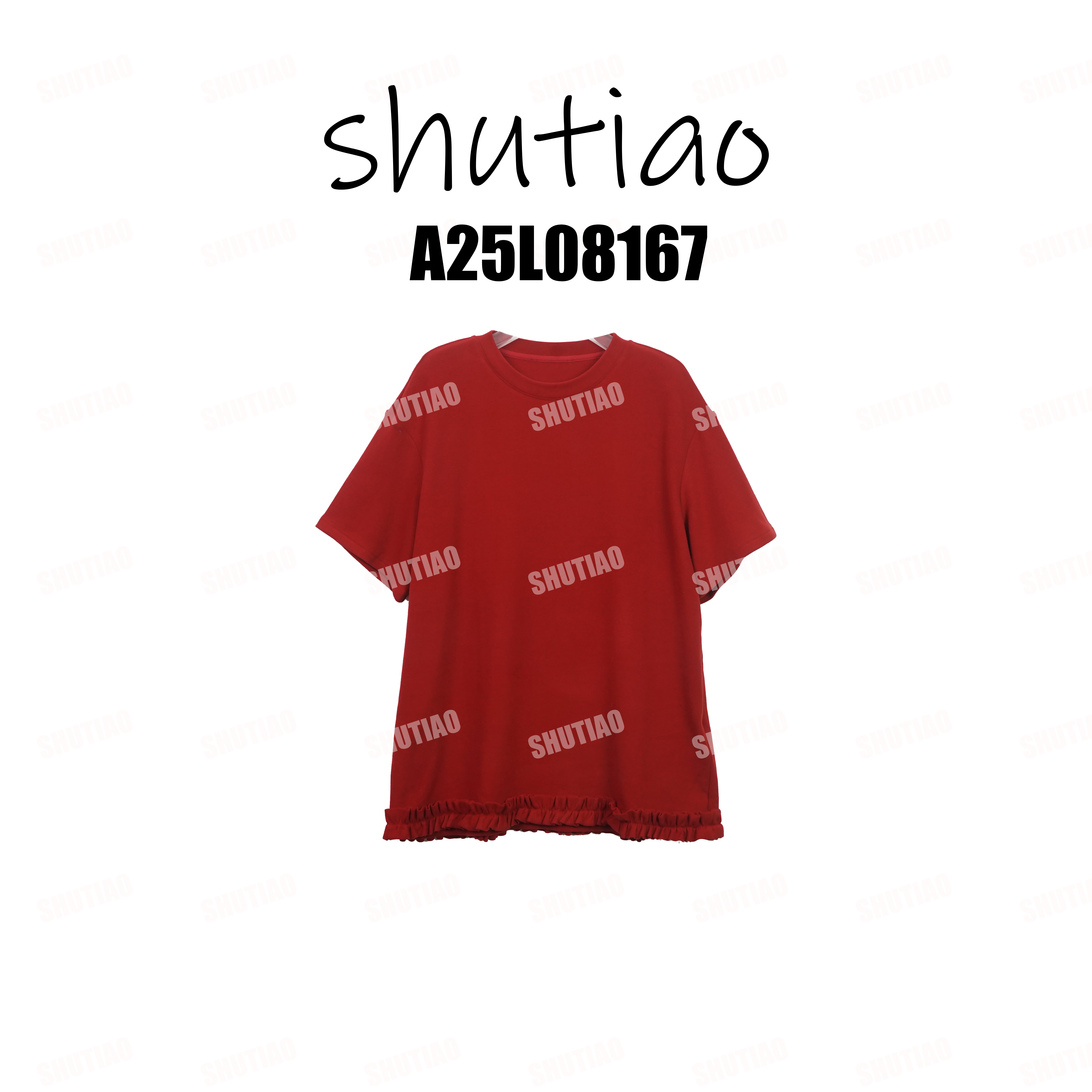 【SHUTIAO】2025冬季：新款小众设计款T恤A25L08167