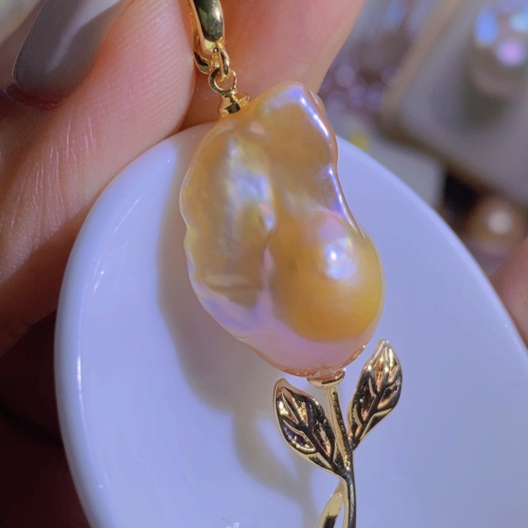 天然淡水珍珠淡水珍珠银S925镶嵌