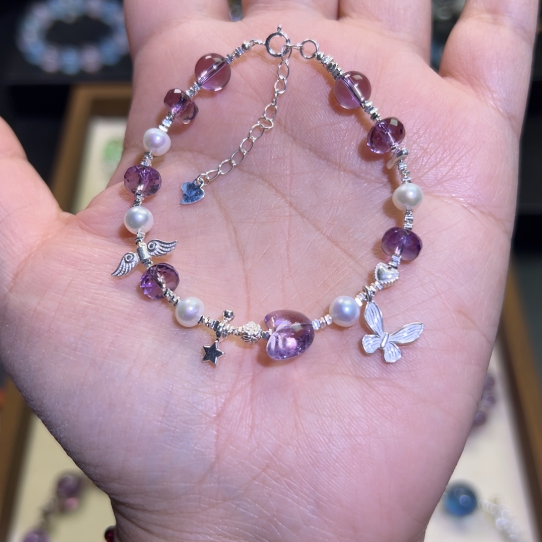 手链银S925镶嵌水晶