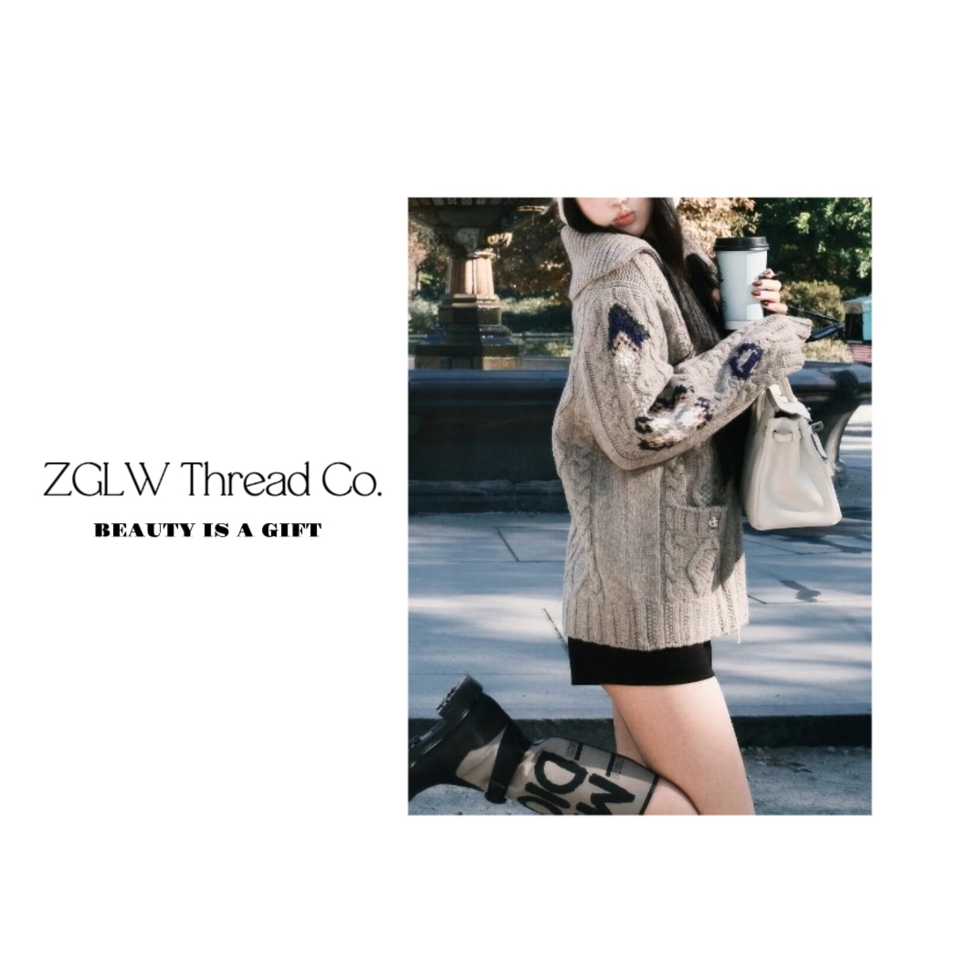 【zglw】针织开衫大毛衣