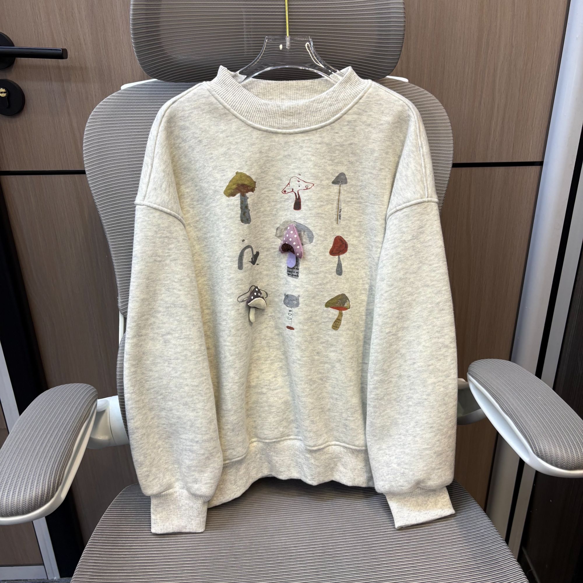 冬款韩范立体蘑菇加绒女童圆领卫衣 F270 270 R