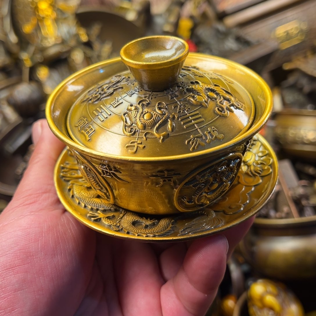茶壶香炉铜器摆件