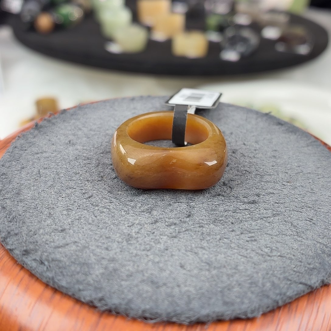 和田玉未镶嵌戒指b94糖猫耳17.4不退换