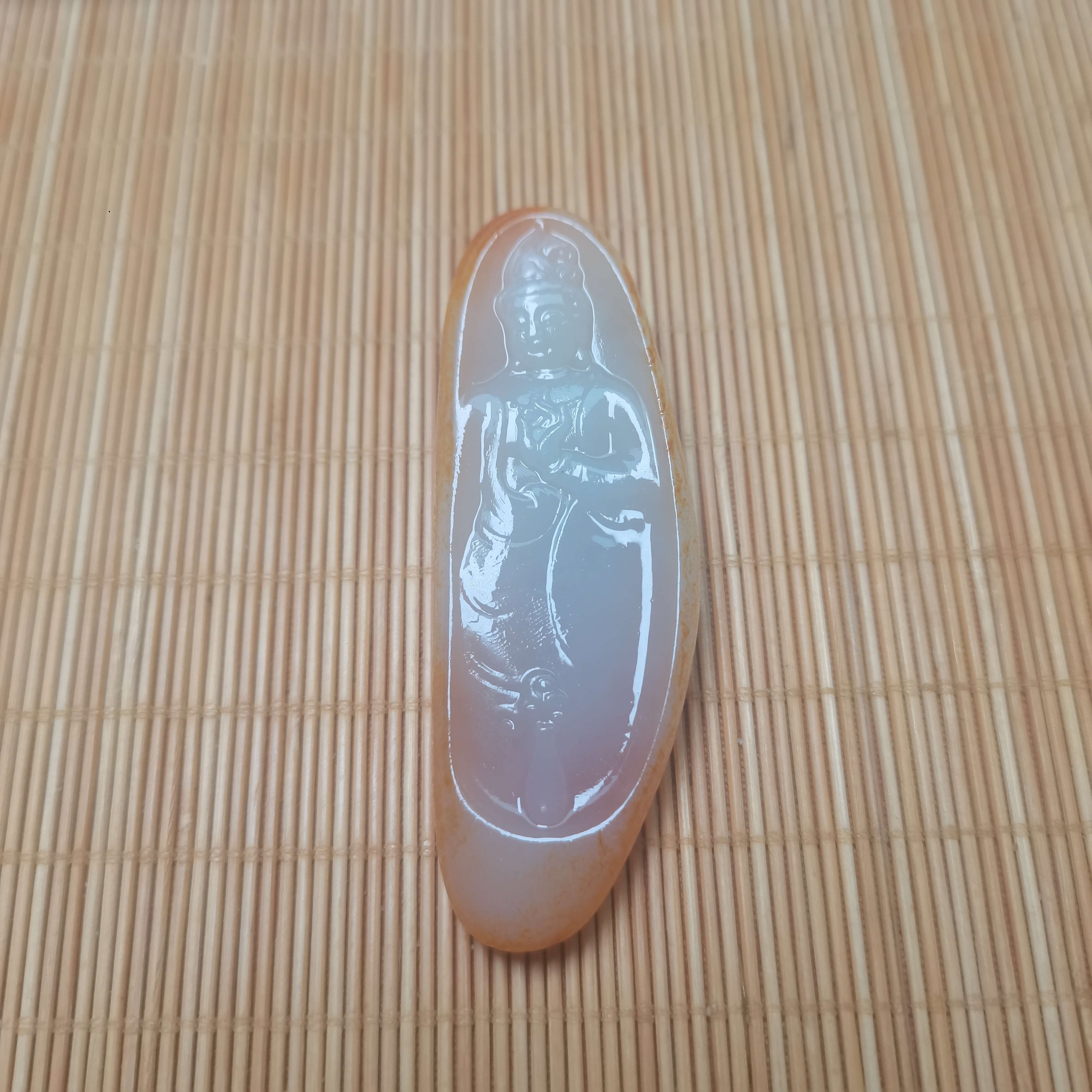 新疆和田玉净瓶观音菩萨46克
