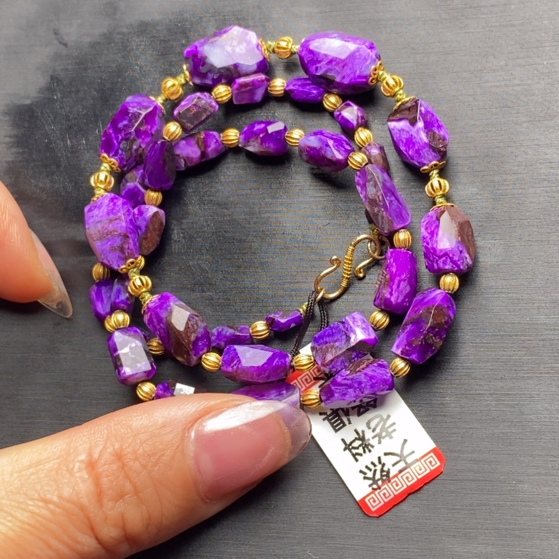 苏纪石（舒俱来）18K金镶嵌项链