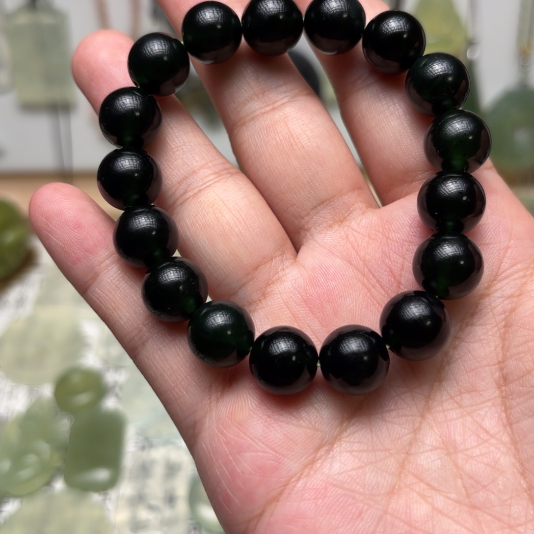 蛇纹石玉合金颈饰