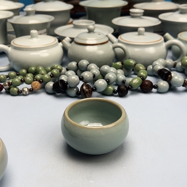 虎***威杯微暇天青罗汗杯原矿原釉原产地