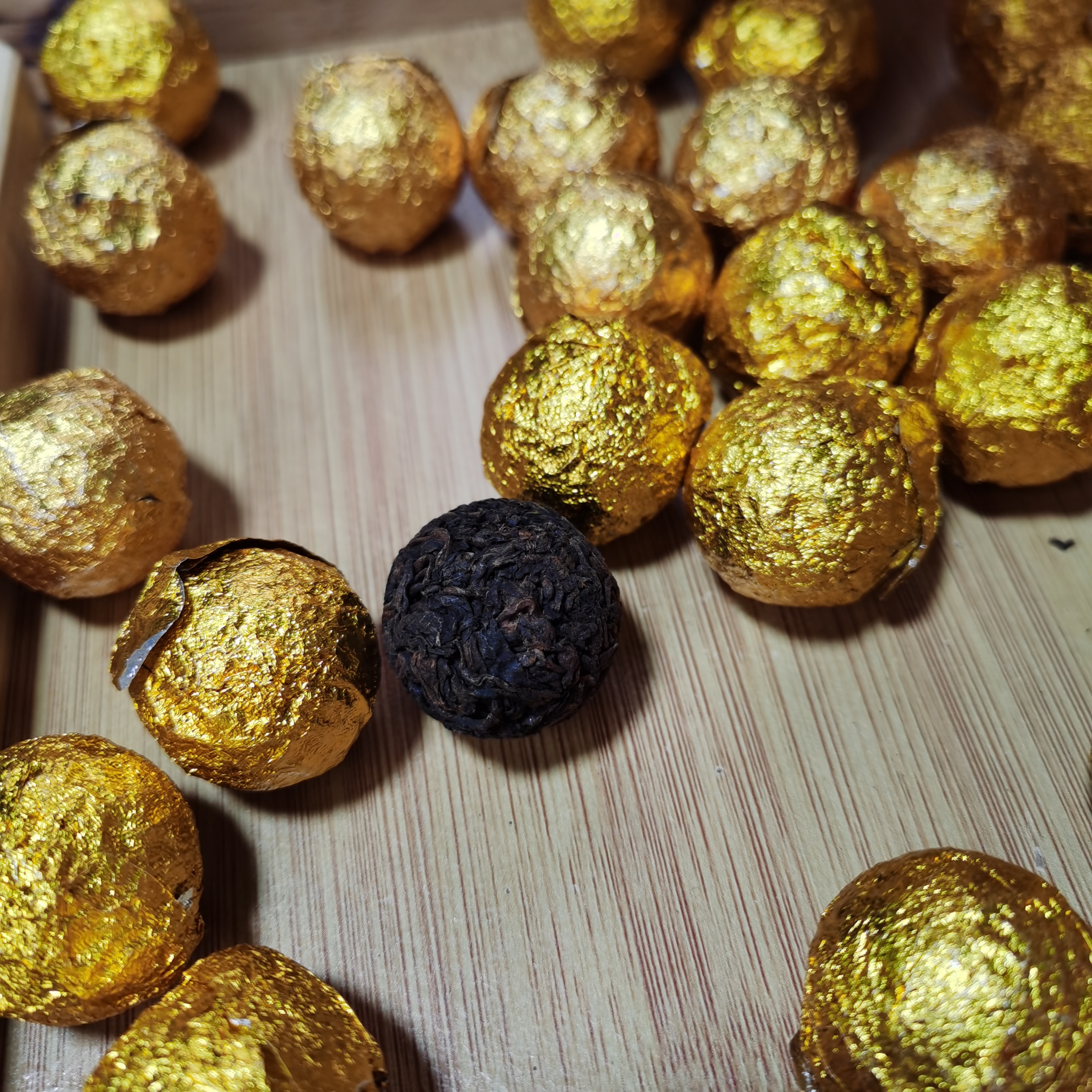 2023年老尖山普洱熟茶龙珠（250g）2月6【45号】