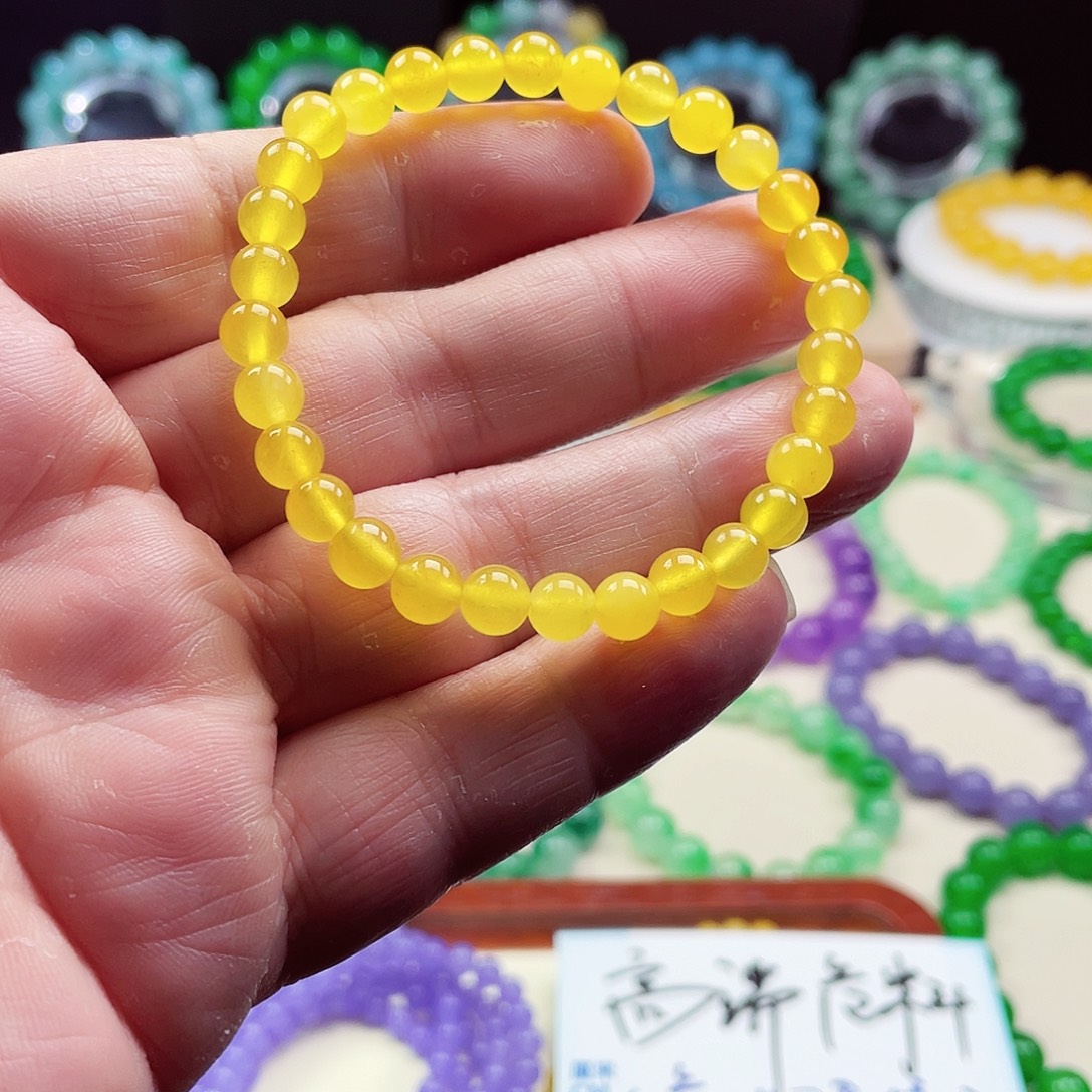 翡翠未镶嵌颈饰卡6翡翠珠链男女款06