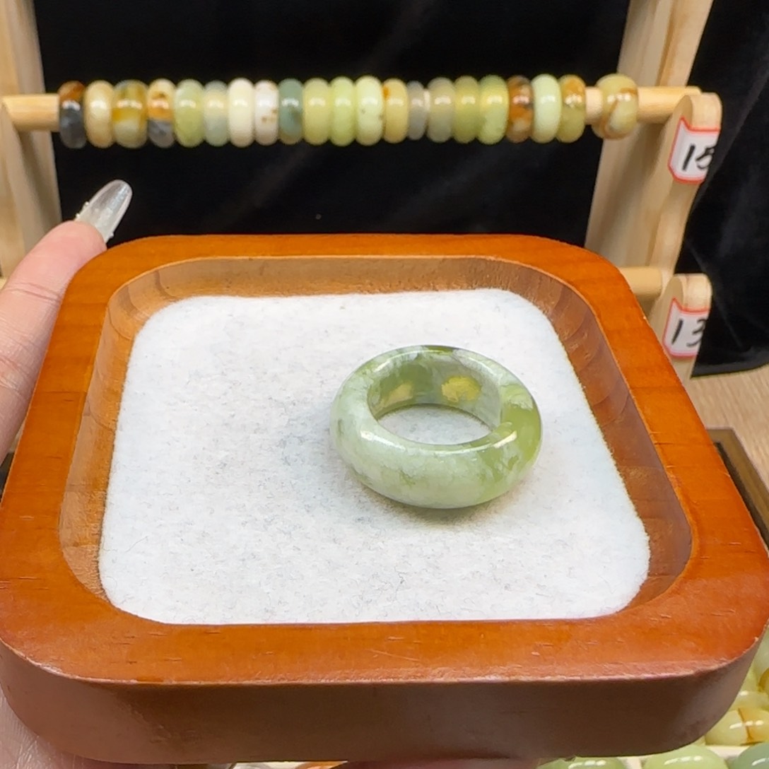 蛇纹石玉合金内径20.5净**主