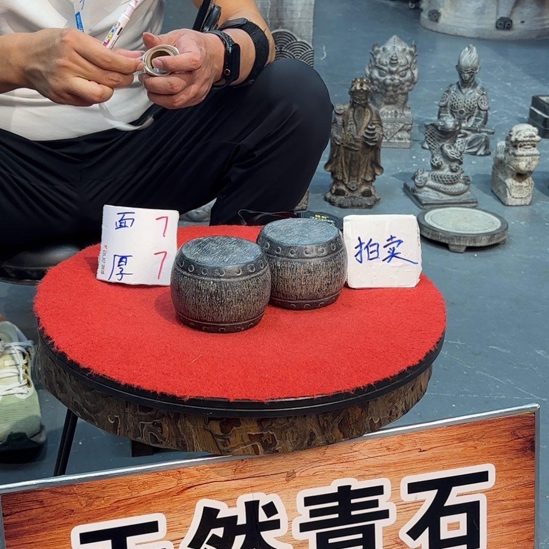 石材天然青石石雕圆青石石雕圆