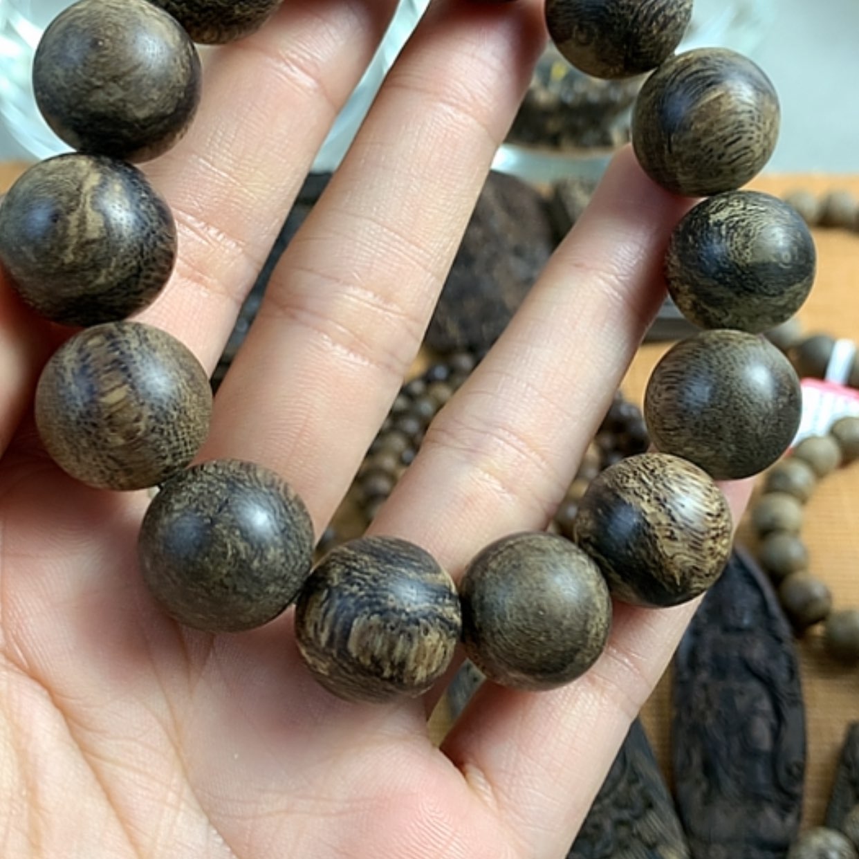 【闪购商品】沉香手串人****见达拉干沉香1.65，27.5克