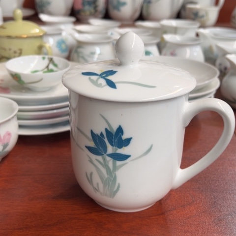 陶瓷用****4醴陵手绘釉下五彩茶杯