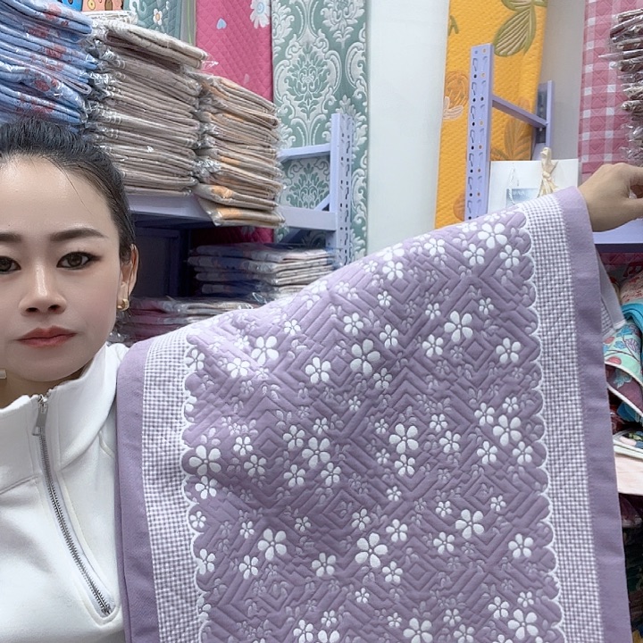 棉紫色雪花纯棉面料