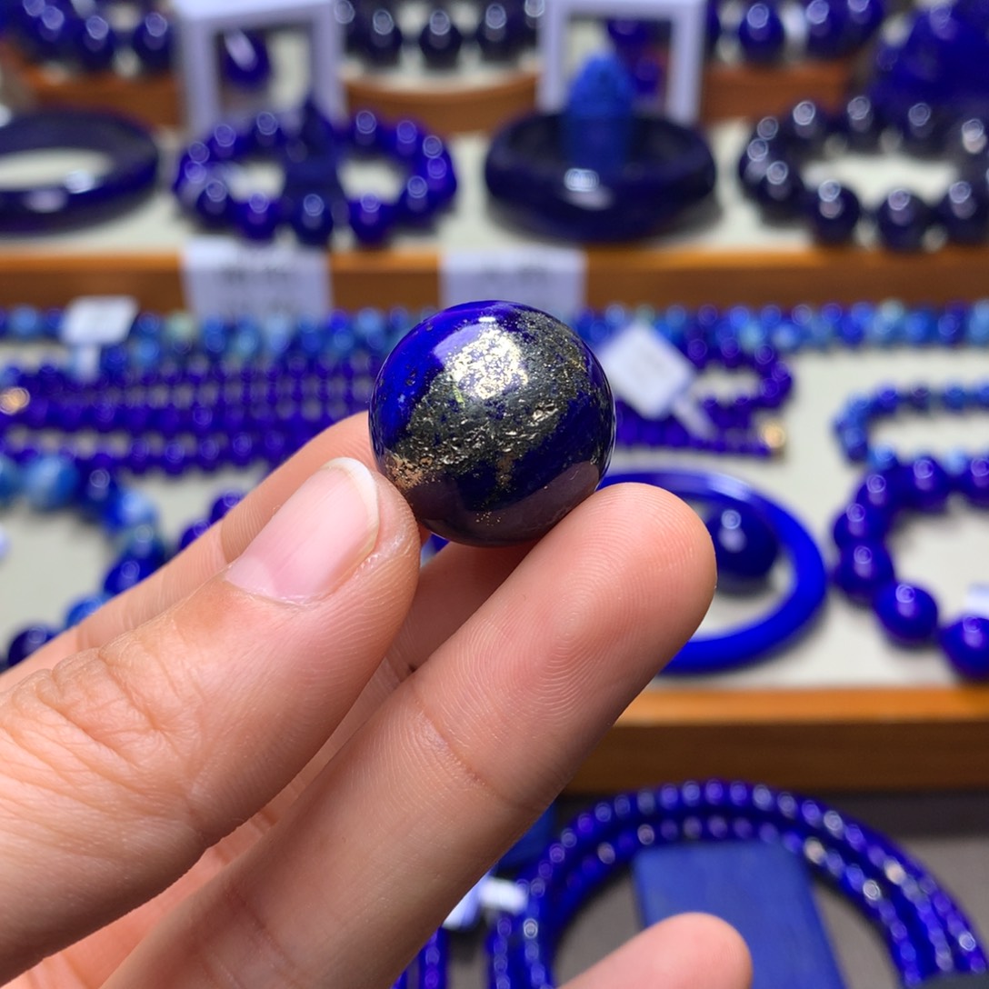 青金石单珠未镶嵌贫****道