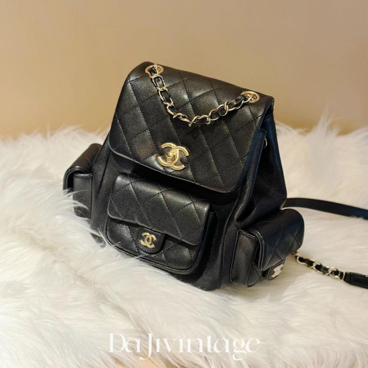 99新 Chanel/香奈儿 大吉中古/Chanel香奈儿黑金24B大号duma双肩