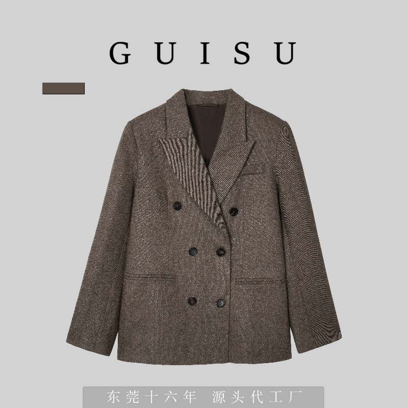瑰素/25年B*C爆款人字纹羊毛西装SYJ103255