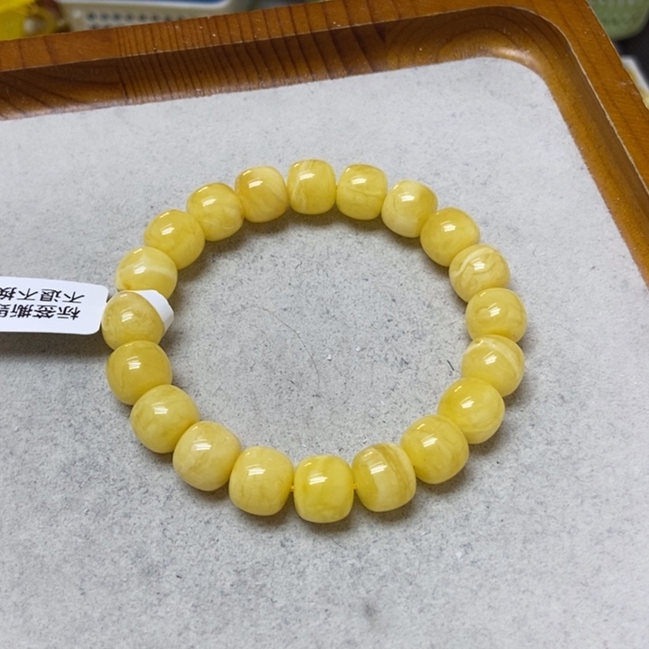 蜜蜡未镶嵌裸石手串