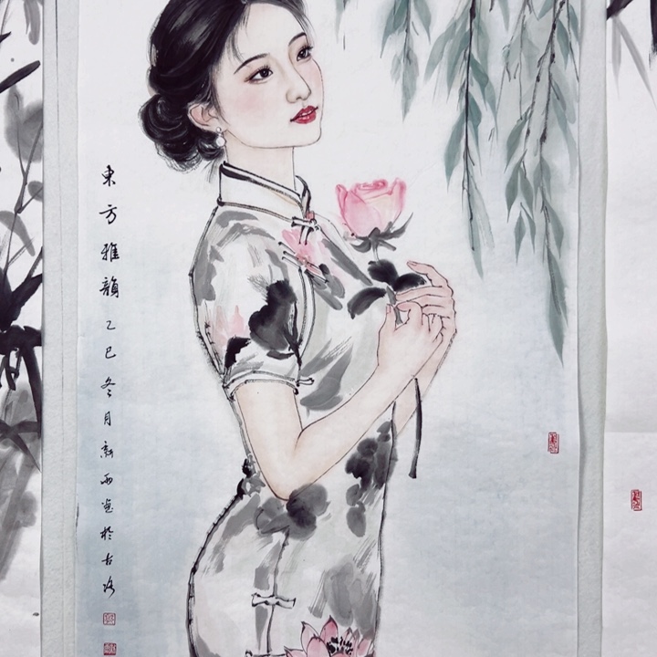 国画郭新雨老师写实人物画