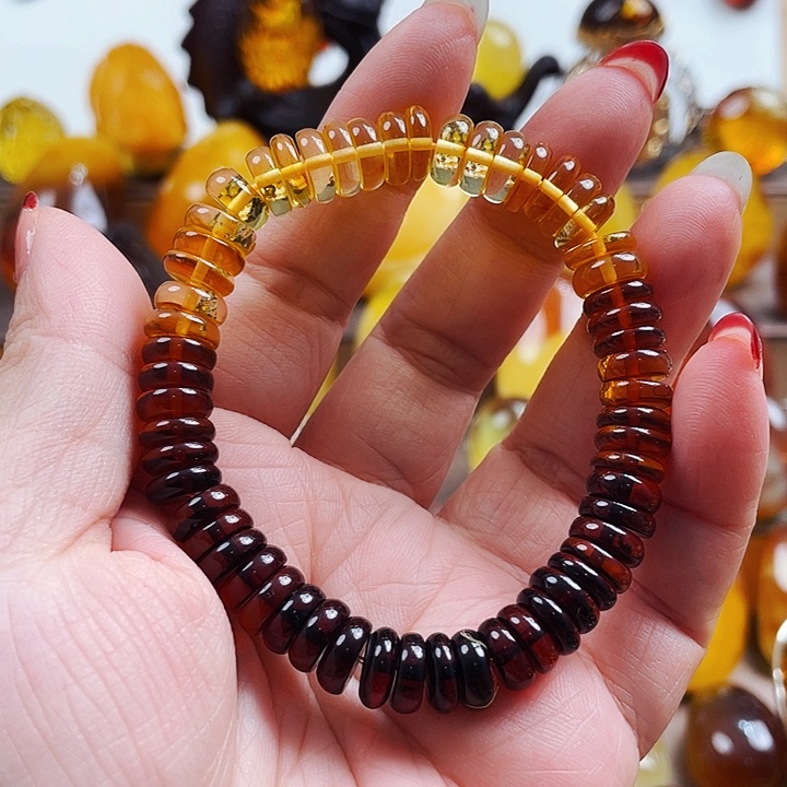 琥珀颈饰未镶嵌手串
