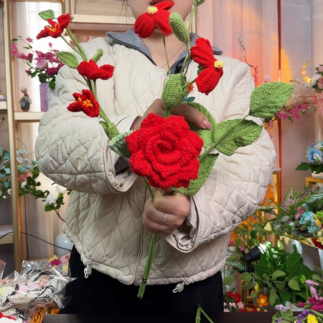 手工钩织设计花束