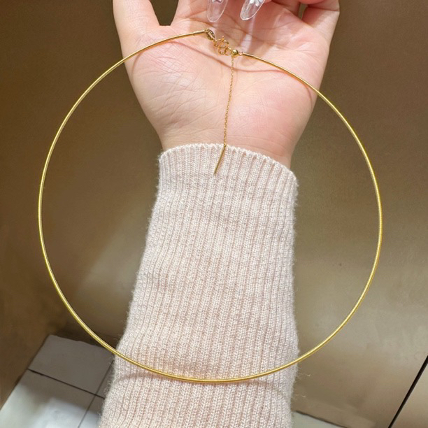 足金999 直针弹簧项圈