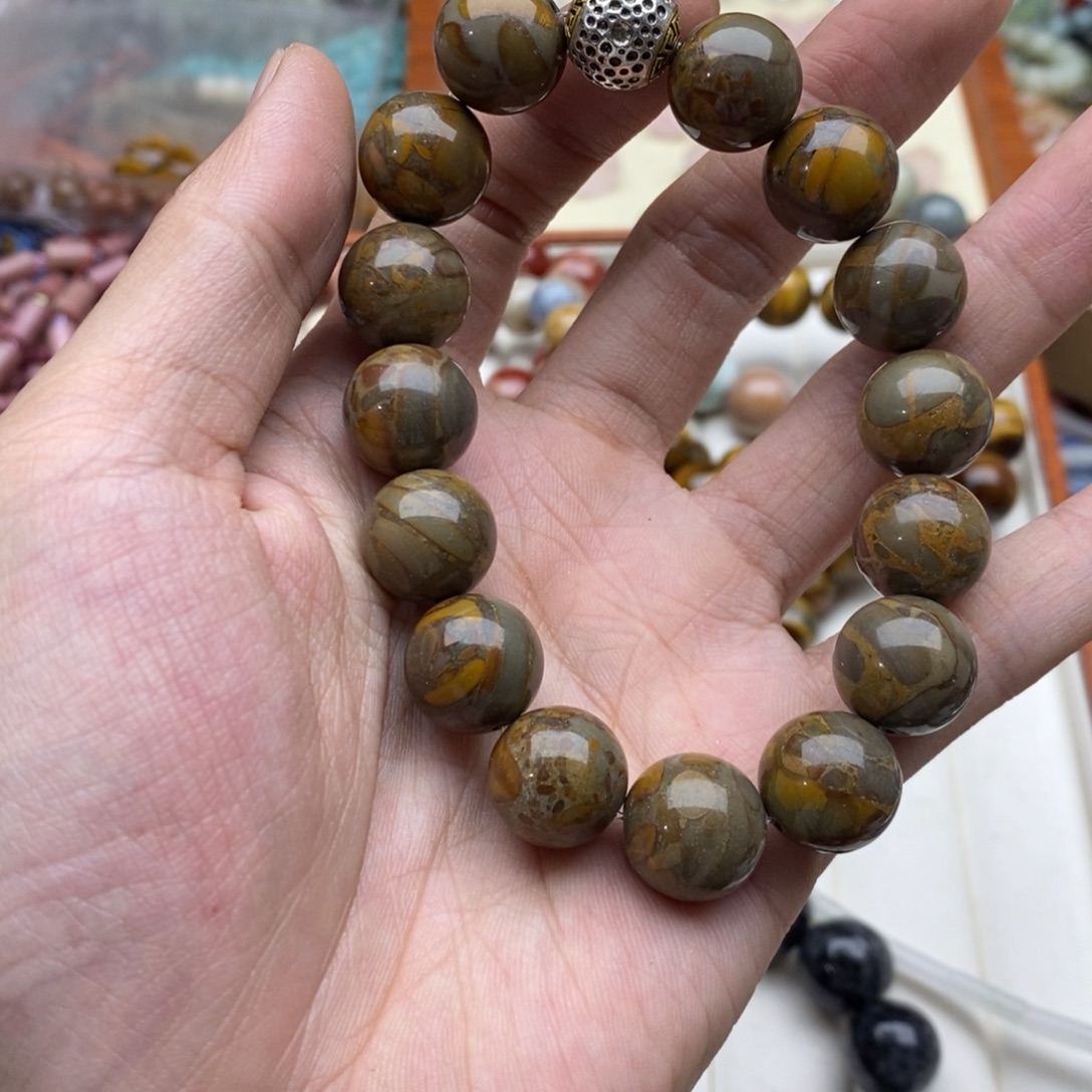 玛瑙/玉髓未镶嵌珠宝半成品一条天然14mm