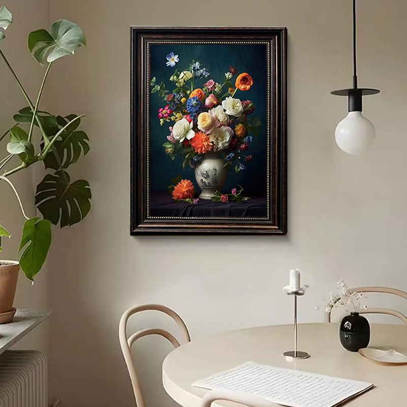 现代新古典欧美风高级感中古风装客厅斗柜装饰画挂画DS14大气