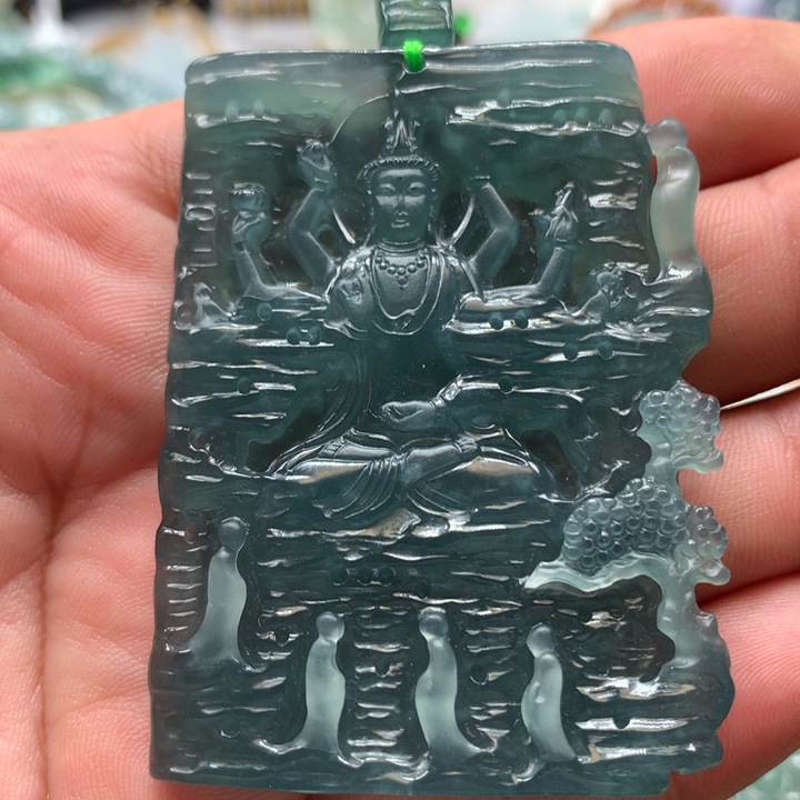 翡翠项链未镶嵌保真天然a货翡翠