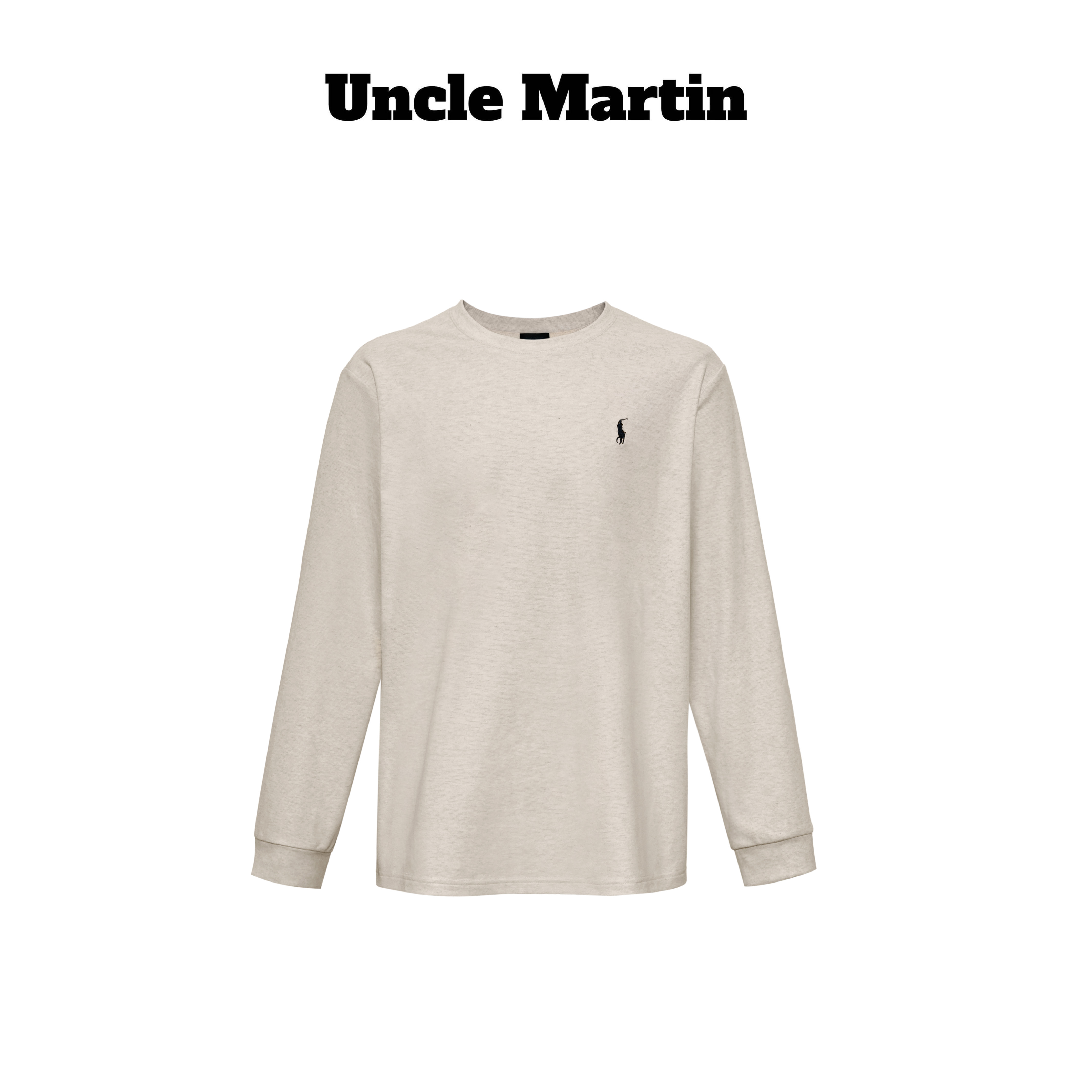 马丁叔叔 『桑蚕丝』冬新款长袖圆领打底秋冬男装舒适保暖-856