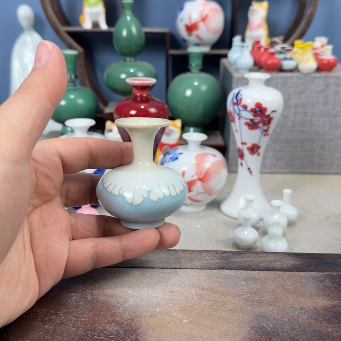 陶瓷手工小花器摆件