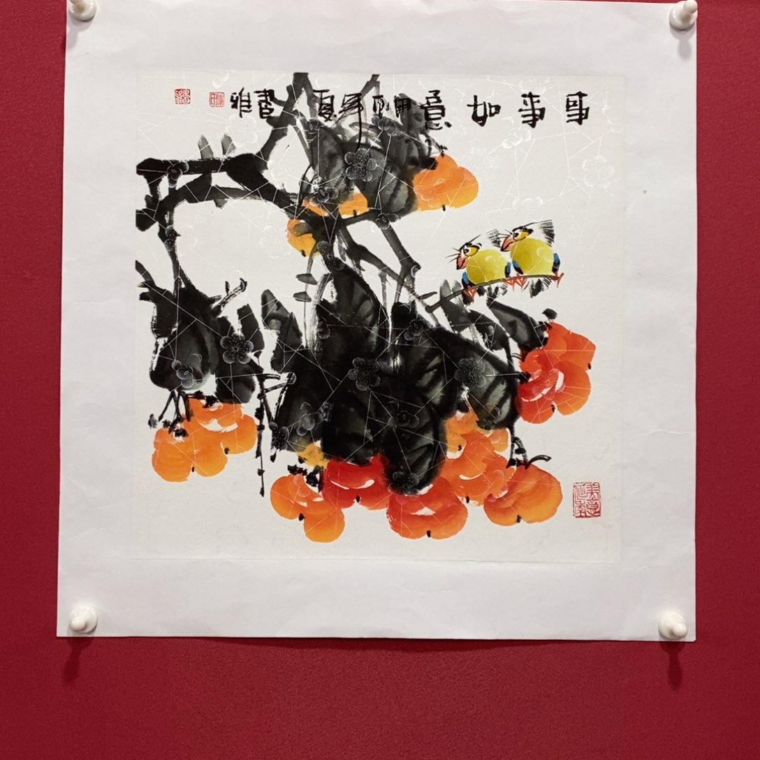 国画陈书雅小品33*33真人真品