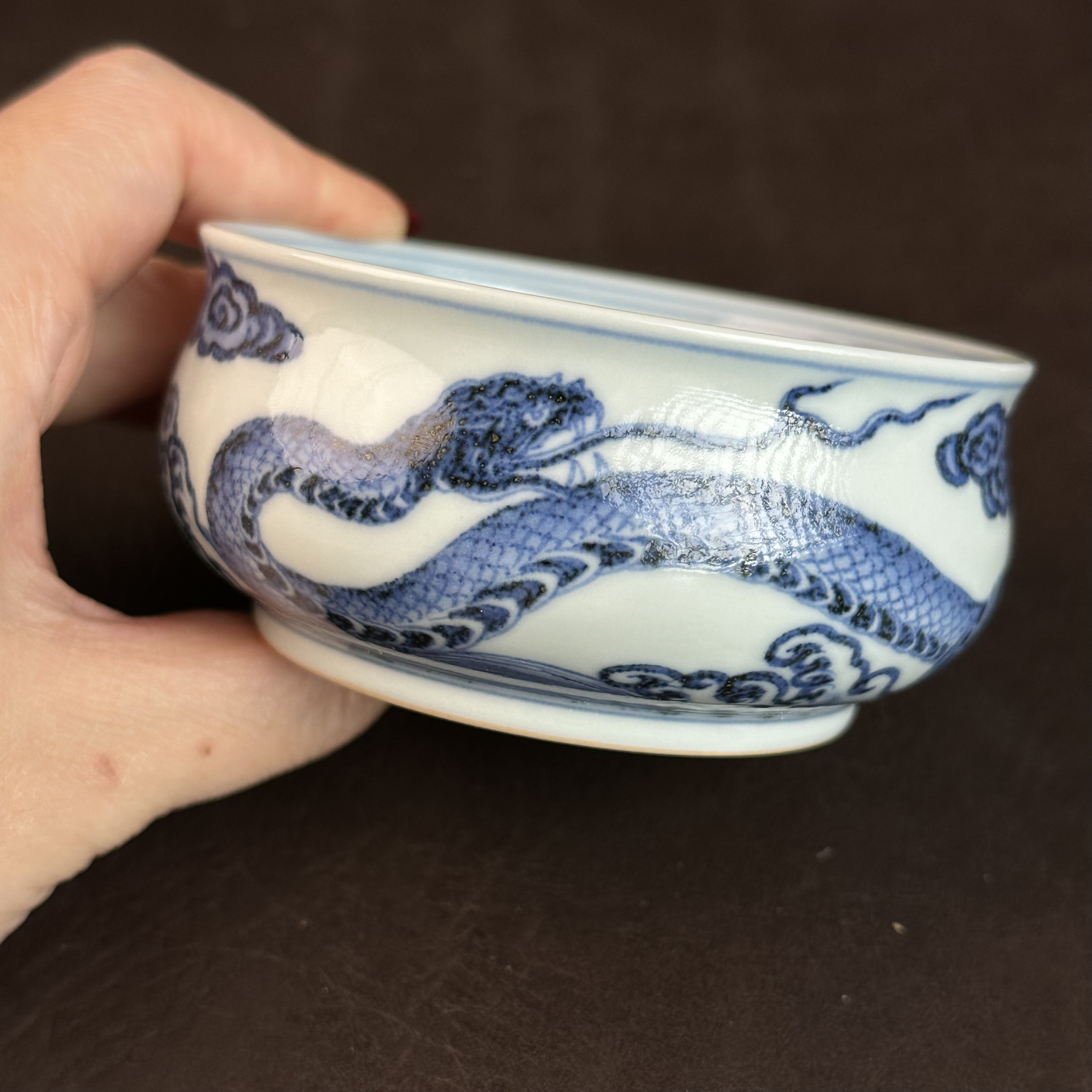 五云随安青花灵蛇炉式杯普洱杯