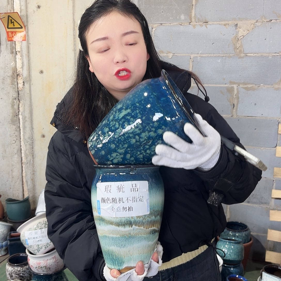 瑕疵两个高24/17红陶