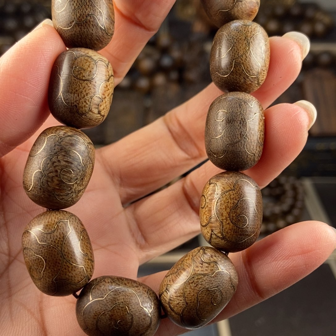 沉香手串回***叶越南芽庄白棋楠