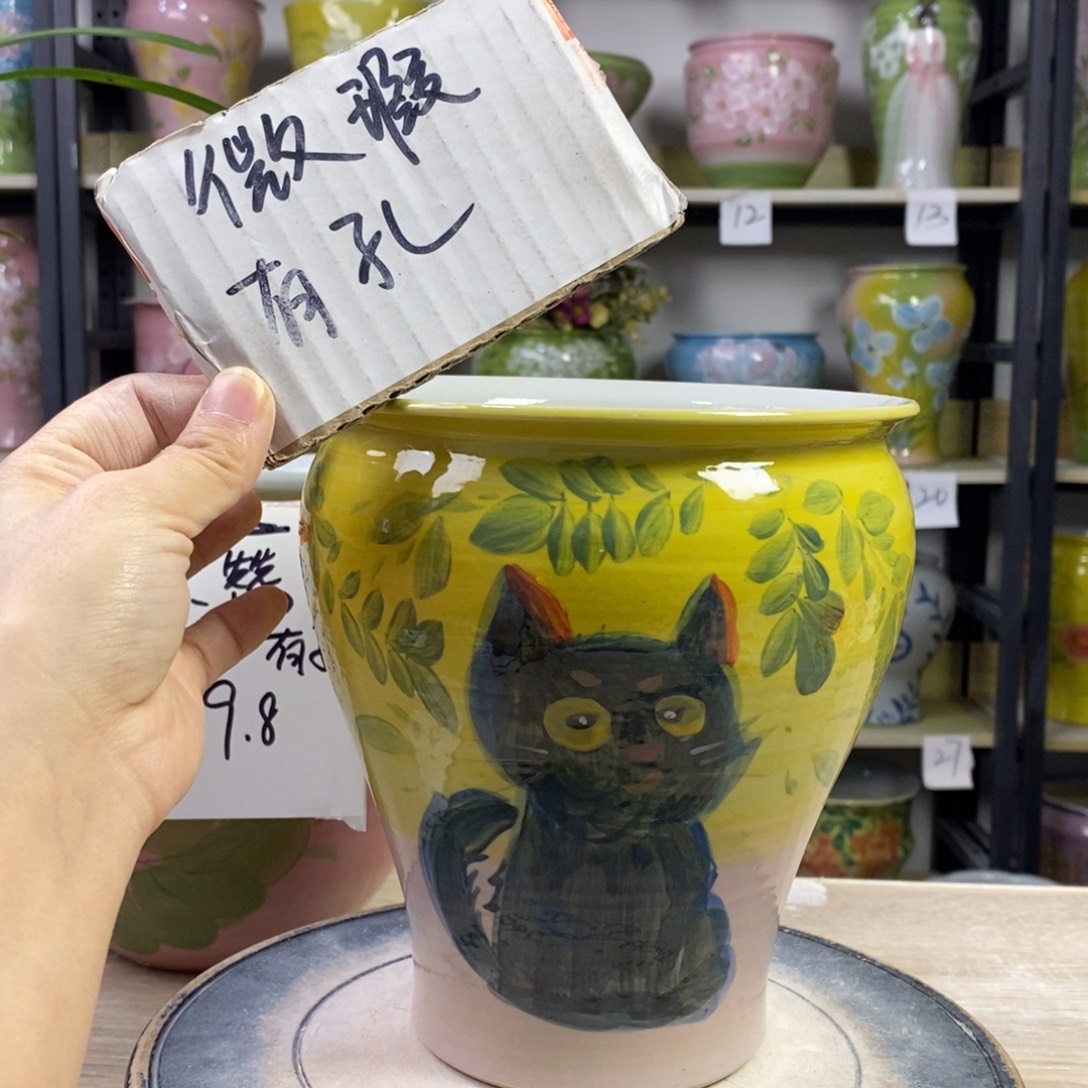 景德镇手工手绘陶瓷花盆