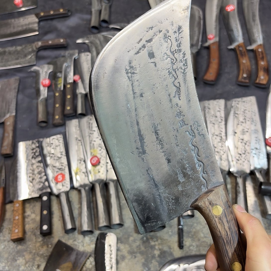 高碳锰钢云南阿老表手工锻打刀