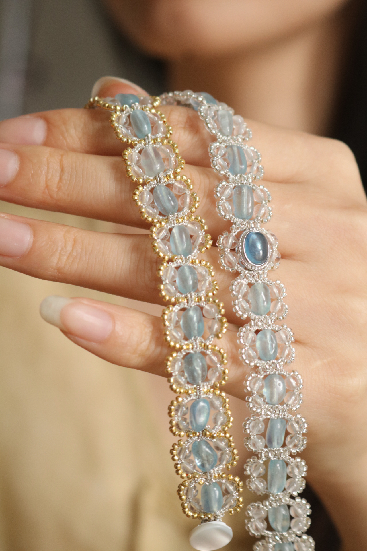 浪漫春夏梭编手链成品链接【星海】