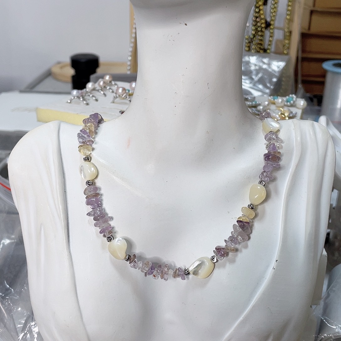 淡水珍珠合金颈饰