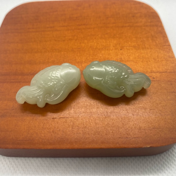 和田玉鱼型吊坠 男女通用连年有余精美挂件 多样性发货 拍一发一