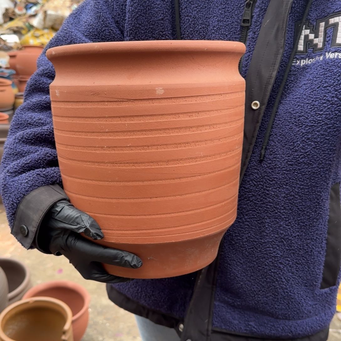 紫砂花盆口26高30宜兴紫砂