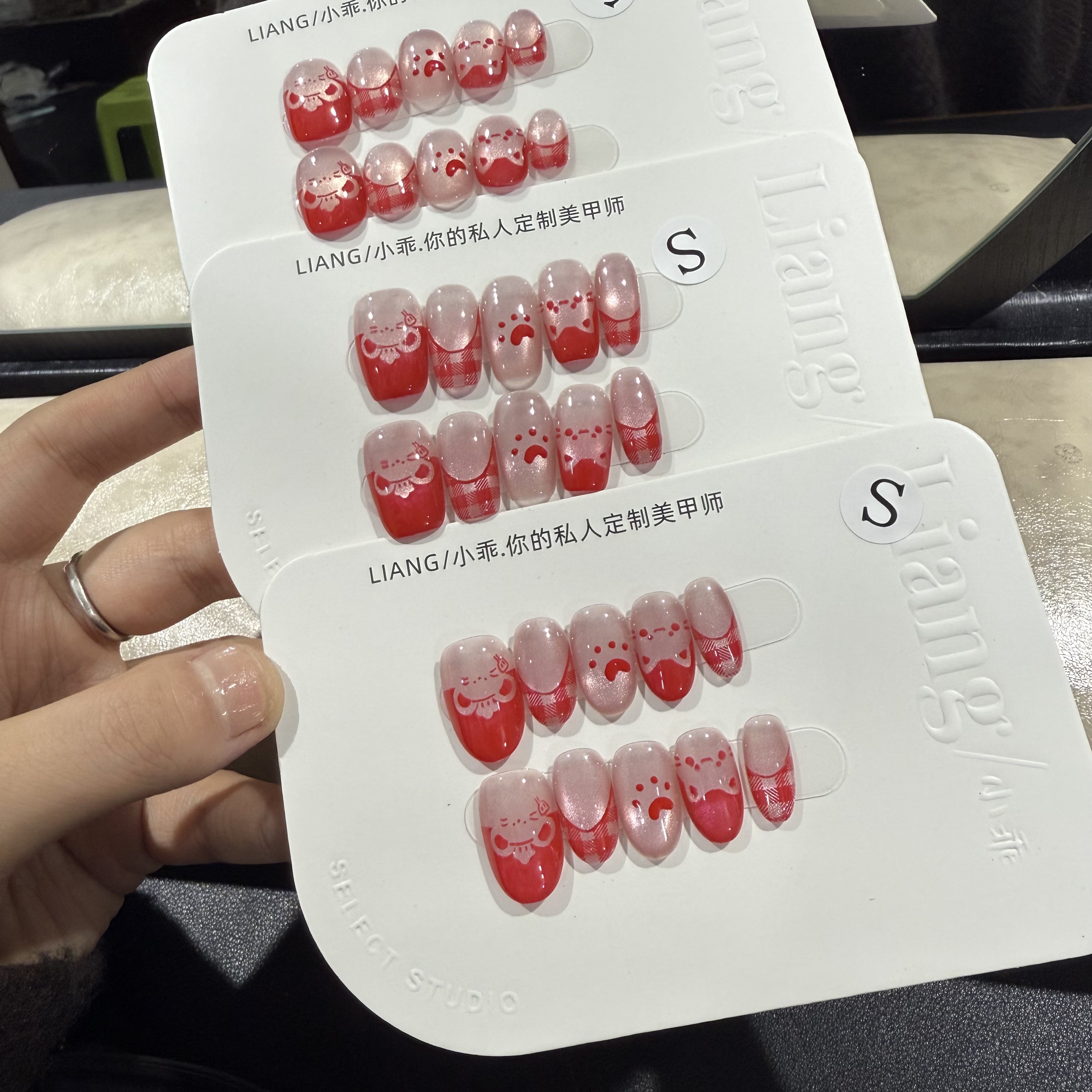 【猫猫熊】高端 纯手工 定制 穿戴甲 轻奢美甲显白气质穿戴式